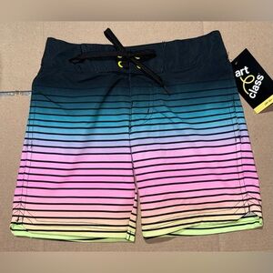 Boys Art Class Size 5 Multicolor Swim Shorts Trunks With Adjustable Waist NEW